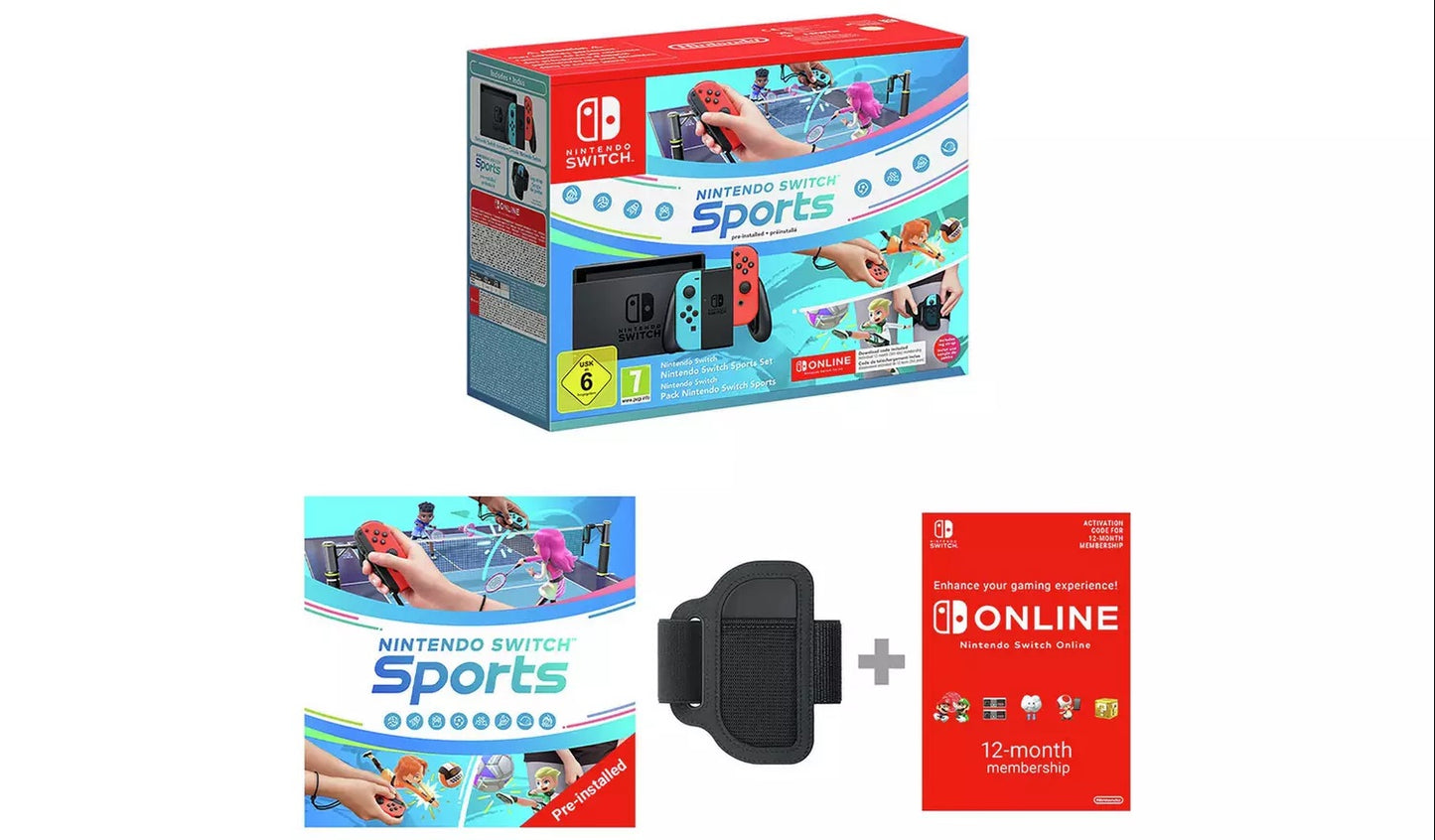 Nintendo Switch Neon konzol és Nintendo Switch sportcsomag