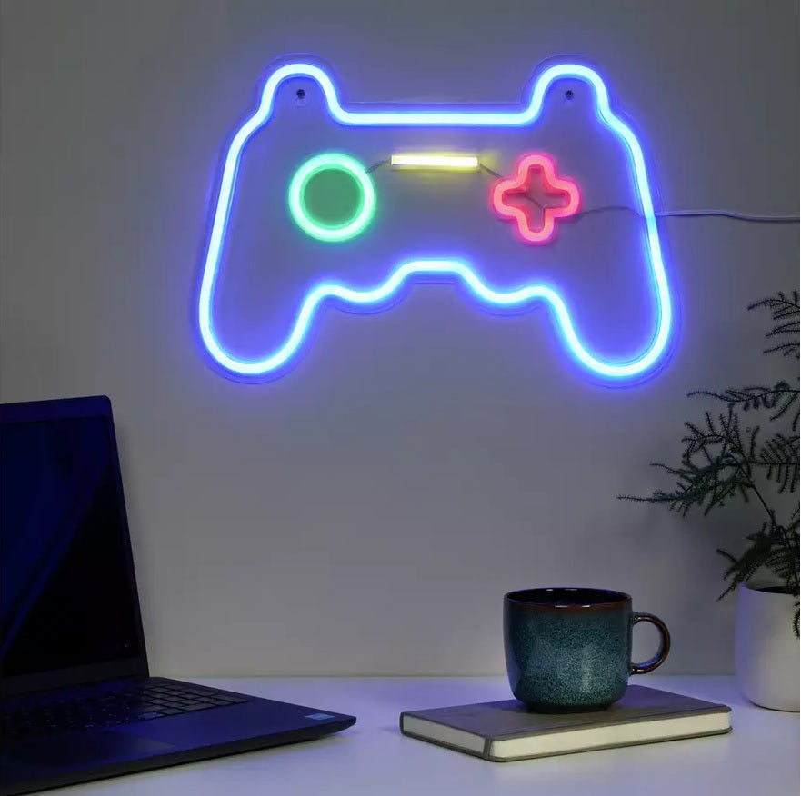 Searchlight Gaming Neon Effect LED Wall Light- Multicoloured