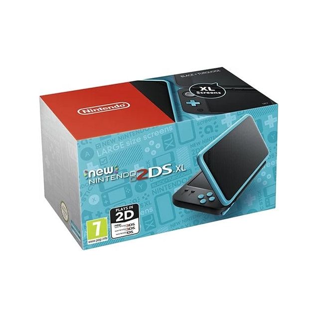 Nintendo 2DS XL konzol fekete/türkiz 